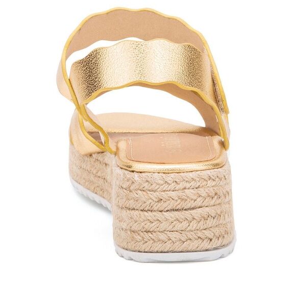 Olivia Miller Trinity Scalloped Espadrille Wedges Sandals - Picture 6 of 7